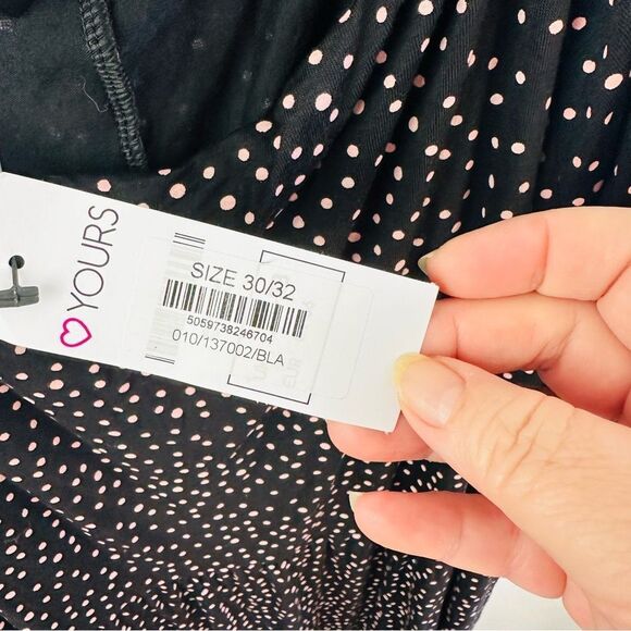 Heart Yours Black Pink Polka Dot Tiered Maxi Dress NWT Size 3X/4X - Picture 4 of 4